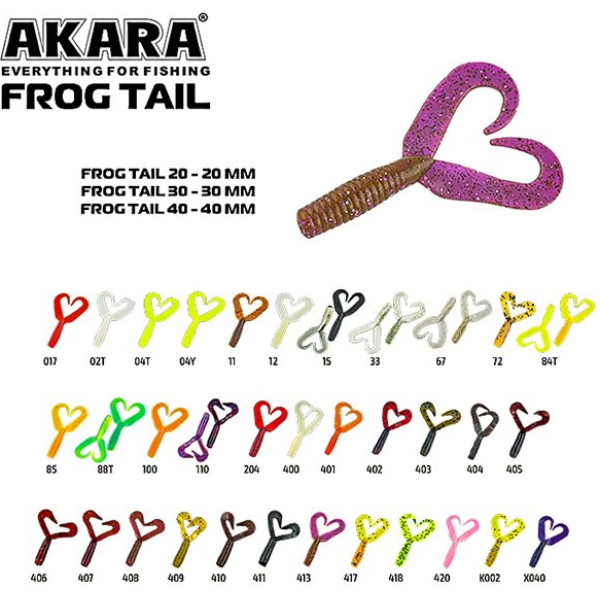 Silikona māneklis AKARA mini SOFTTAIL «Frog Tail ST»