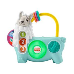 Fisher-Price BlinkiLinkis HNM87 Motoru prasmes Lama vācu versijas elektroniskā mācību rotaļlieta ar gaismu un mūziku zīdaiņiem un maziem bērniem no 9 mēnešu vecuma