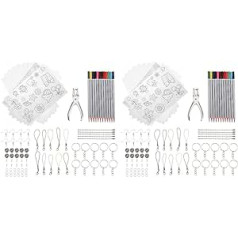 ibasenice 2 Sätze Schrumpfschlauch Selber Machen Ohrringe Schrumpfpapier-kit Kit Aus Schrumpfendem Kunstdruckpapier Legierung Materialpaket Schrumpffolie