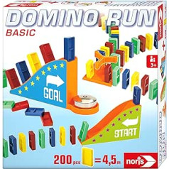 Noris Domino Run Basic 606065646 200 akmenų rinkinys ir rampa įspūdingam kursui nuo 3 metų