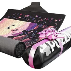 Puzzlup Puzzle Paklājiņš līdz 1500 gabaliem - 66 x 120 cm - Premium Puzzle Roll 500, 1000 un 1500 gabaliem - Saritināt dažu sekunžu laikā - Puzzle Paklāja rullis ar eko iepakojumu