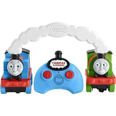 Fisher-Price Thomas & Friends Race & Chase R/C — Lielbritānijas angļu izdevums, tālvadības rotaļlietu vilcienu dzinēji maziem bērniem un pirmsskolas vecuma bērniem