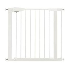 Munchkin Easy Lock durvis/kāpņu vārti ar spiediena fiksāciju, 73-79 cm, paplašināms līdz 114 cm ar pagarinājumu, metāls, balts