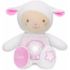 Chicco First Dreams Schlaffreund Schaf, Schlaflied Schaf Plüschtier mit Baby-Nachtlicht und Entspannungsmusik, Stimmenrekorder und Schlafsensor, Rosa - Kinderspielzeug 0+ Monate