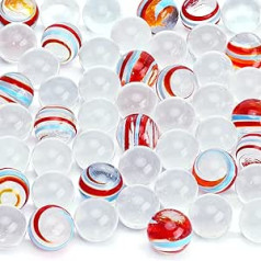 AMOR PRESENT stiklo rutuliukai 50 vienetų 5/8 colių rutuliukai skaidraus stiklo rutuliukai spalvingi rutuliukai vaikams marmuriniai žaidimai „pasidaryk pats“ namų dekoravimas