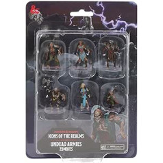 Wizkids D&D Icons of The Realms Miniatūras, iepriekš apgleznotas undead armijas — zombiju komplekts