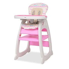 Festnight Baby Chair 3-in-1 konvertējams barošanas krēsls ar ēdamgaldu un drošības jostu, rozā