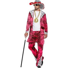 Adult Men's Funny 70s Big Daddy Red Pimp Costume