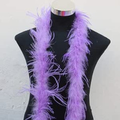 2 metrų pūkuotas stručio plunksnas Boa kostiumas, skirtas vestuvių šokėjos vakarėliui dekoruoti, plunksnos ir „pasidaryk pats“ rankdarbiams Šviesiai violetinės spalvos