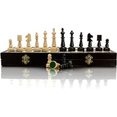 Master of Chess Gentleman 48 x 48 x 3 cm Large Wooden Chess for Adults and Children Handmade Chessboard and Figures