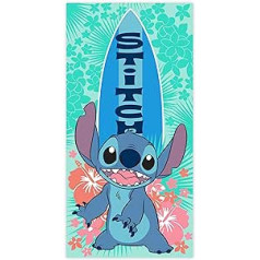 DONATELLA Unisex bērnu M308b Lilo & Stitch kokvilnas dvielis, baseina dvielis, bērnu apdruka, 70 x 140 cm, dūriens, 070 x 140 cm