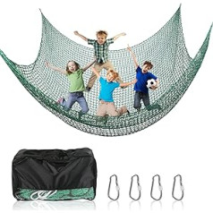 Climbing Net Playground, Double Layers Children's Safety Net Climbing Frame Net Children's Swing Garden, 1 x 3 m / 2 x 3 m / 3 x 3 m Fall Protection Net for Playground Net Green (3 x 3 m)