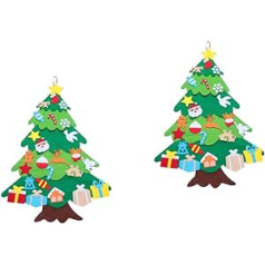 Totority 2 Stk Weihnachtsbaum aus Filz Weihnachtsdekoration Filz-Weihnachtsbaum-Set Weihnachtsfeier-Dekoration Weihnachtsgeschenk Weihnachten gefühlt Weihnachtsutensilien