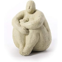Amoy-Art Woman Sculpture Figures Statue Yoga Arts Gift Polyresin Decoration 18 cm