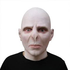 SINSEN Voldemorta maska Biedējošā dēmonu maska pieaugušajiem Dark Lords Voldemort Cosplay lateksa maska Deluxe Halloween Cosplay kostīmu aksesuāri