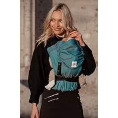 KOKADI® TaiTai Heart2Heart Lagoon Baby Carrier (Baby Size) - Baby Carrier from Birth ✓ Ergonomic ✓ Grows with Your Child ✓ Front & Back ✓ Summer & Winter ✓ Certified ✓ Sling Fabric ✓ Free Bag