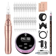 TATELF Permanent Make Up Mašīnas Komplekts Ierīce ar Digitālo Barošanas Pildspalvu 20 Gab Kasetnes Adatas Āda Ombre Pūderis Uzacu Miroblading Shading Acu zīmulis Lūpu