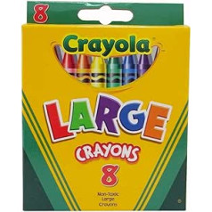 Didelė spalvotų pieštukų dėžutė - 8 skaičius - 8 pakuotės