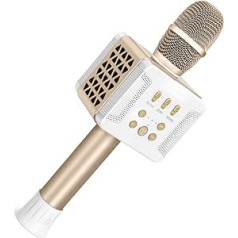 „TOSING 016“ karaoke mikrofono „Bluetooth“ garsiakalbis, 20 W nešiojamasis KTV grotuvas „Mini Home KTV“ muzikos ir dainavimo mašinų sistema, skirta „Android“ išmaniajam telefonui (auksinė)
