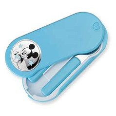 Disney Baby - Mažas stalo įrankių rinkinys kelionėms - Idealiai tinka košei - Metalas - su sidabrinėmis detalėmis - Kūdikio ir mažylio laikas - Dovanų idėja vaikams - Peliuko Mikio dizainas