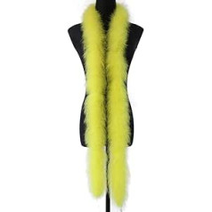 XULIANYI 2 Yards Feather 11/13/18/22/50g Turkey Scarf for Wedding Dress Cosplay Clothing Accessories Decor Scarf Yellow 50g