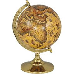 Sea Club Globe on Brass Base, Tarnish-Resistant, Diameter 15 cm, Height 23 cm