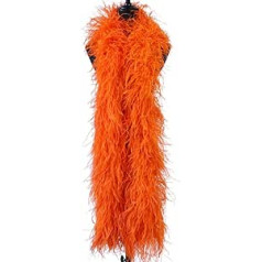 6 Ply Ostrich Feather Boas, 2 M Real Fluffy Natural Crafts,DIY Handicrafts Festival Carnival Costume Scarf Wedding Feather Dress/Skirt Decoration (Color : 08, Size : 1 pcs)