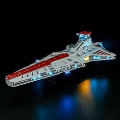 BRIKSMAX 75367 LED lemputė, skirta Venator klasės Lego Republican Attack Cruiser - Suderinama su Lego Star Wars statybinių blokų modeliu - Be Lego rinkinio