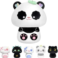 Mewaii 36 cm, plīša rotaļlieta, plīša rotaļlieta Kawaii bērniem, panda, mīksta sēņu formas rotaļlieta, metiena spilvens, plīša spilvens, pildīta rotaļlieta, dāvana vecākiem par 3 gadiem