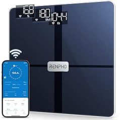 Renpho WiFi Smart Scales Bluetooth ķermeņa tauku svari ar ķermeņa tauku un muskuļu masu, bezvadu ķermeņa analīzi un monitoriem 13 ķermeņa vērtības jūsu veselībai