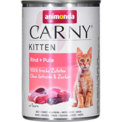 Animonda carny kitten liellopa tītara - mitrā kaķu barība - 400g