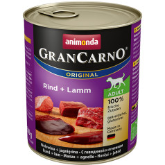 Animonda grancarno adult beef and lamb - wet dog food - 800g