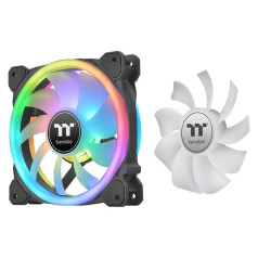 Swafan 12 RGB fan + controller + replacement blades (reverse), black