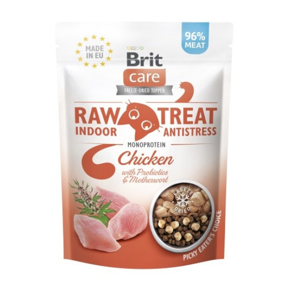 Brit indoor&antistress cat treat 40g