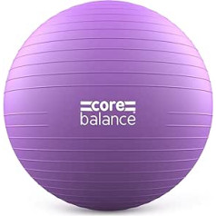 Core Balance Gymnastikball Schwangerschaft – Gymnastikball Groß und Berstsicher für Schwangerschaftsgymnastik – Fitball mit Luftpumpe (Lila)