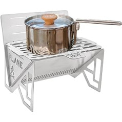 Removable Grill - Burning Camp Stove Folding Stainless Steel Barbecue Heavy Duty Folding Portable Grill for Backpacking, Hiking, Fishing