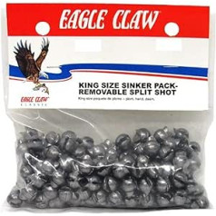 Wright & McGill Eagle Claw Abnehmbare Split Shot King Pack, 90 Stück (Uni, Size-2)