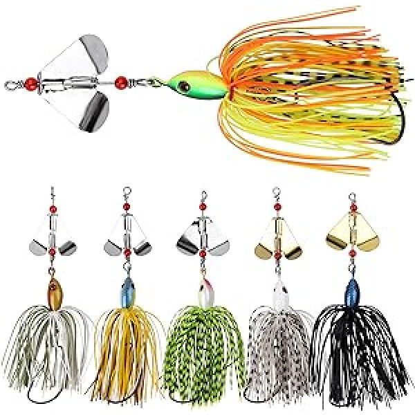 Spinner fishing bait, pike bait, spinner bait, jig bait fishing set, artificial bait indicator set, fishing bait for pike, trout fishing, perch