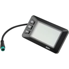 Tbest E Bike Display LCD 5 kontaktu, E Bike Display LCD 5 kontaktu, elektriskā velosipēda LCD displejs, elektriskā velosipēda displejs 36 V 48 V LCD Gd01 displejs 5 kontaktu ūdensnecaurlaidīgs savienotājs 22,2 mm stūrei