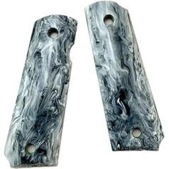 Aibote 1911 Pistol Grips Marble Pattern Acrylic Custom DIY EDC Pistol Grips Full Size Fits Most Commander, Standard & Government 1911 Models