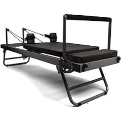 AAADRESSES Multifunctional Pilates Reformer, Foldable Pilates Reformer Device, Pilates Bed with Adjustable Intensity, Up to 300 Pounds Load Capacity, for Home and Gym