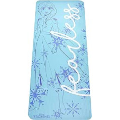 Disney Frozen Elsa Kids jogas paklājiņš, neslīdošs, universāls PVC fitnesa un treniņu paklājiņš zēniem un meitenēm, zils, 10 mm