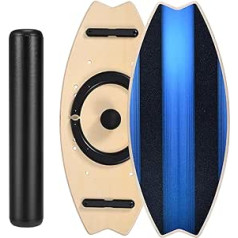 WAWOFUN Balance Board Wooden Balance Board 7 Modes Wobble Board Balance Board for Indoor Surfing and Skating Balance Board with Adjustable Stoppers