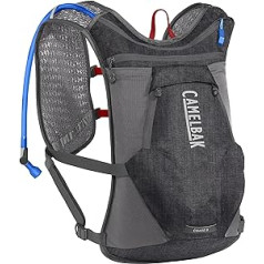 CamelBak Unisex Adult Chase 8 Bike Hydration Vest 8L ar 2L/70oz Reservoir Hydration System ūdens pudeli, Heather Grey/Racing, 4L