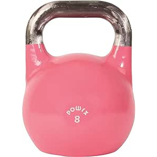 Powrx Competition Kettle Bell, 4–48 kg, studijas kvalitāte, ieskaitot treniņu — sacensību tējkanna šūpošanās stienis dažādās krāsās