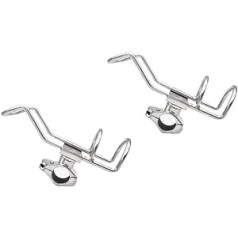 NUZAMAS Set of 2 2 Stainless Steel 316 Fishing Rod Holder Pole Bracket Support Clamp on Rail Mount 25mm Boat Accessories