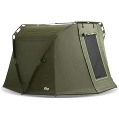 Lucx® Caracal makšķerēšanas telts 1 līdz 2 cilvēkiem Bivvy 2 personu karpu telts Carp Dome makšķerēšanas telts 295x290x165cm 10 000 mm ūdens kolonnas telts telts