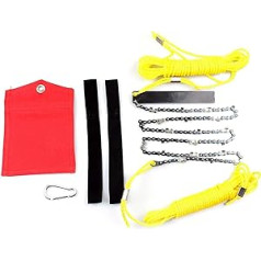 48 Inch High Reach Tree AST Manual Rope Chain Saw Kit Tree AST Cutter Chain Pocket Chainsaw Bidirectional Hand Chainsaw Rope for Outdoor Activities Camping Travel Hiking Emergency