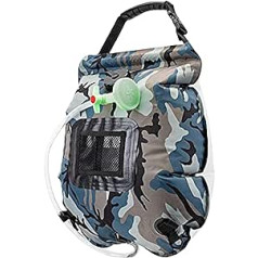 Worparsen Camping Shower Bag Fine Workmanship Temperature Resistant Camping Bath Bag with Large Capacity Mesh Bag Camouflage