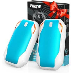 PHEJIE Hand Warmer, Electric Rechargeable Hand Warmer, Pack of 2, 3 Heating Modes, Portable Electric Pocket Warmer for Outdoor in Winter, Camping, Golf, Gifts for Women and Men